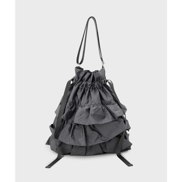 ドロストリボンフリルティアードショルダーバッグ【長さ調整可能】 | OPAQUE.CLIP | 詳細画像9 