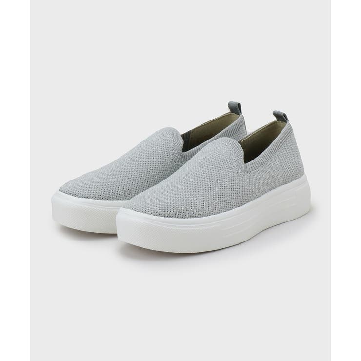 シルバー(006) | 【軽量】ニットスリッポン | OPAQUE.CLIP