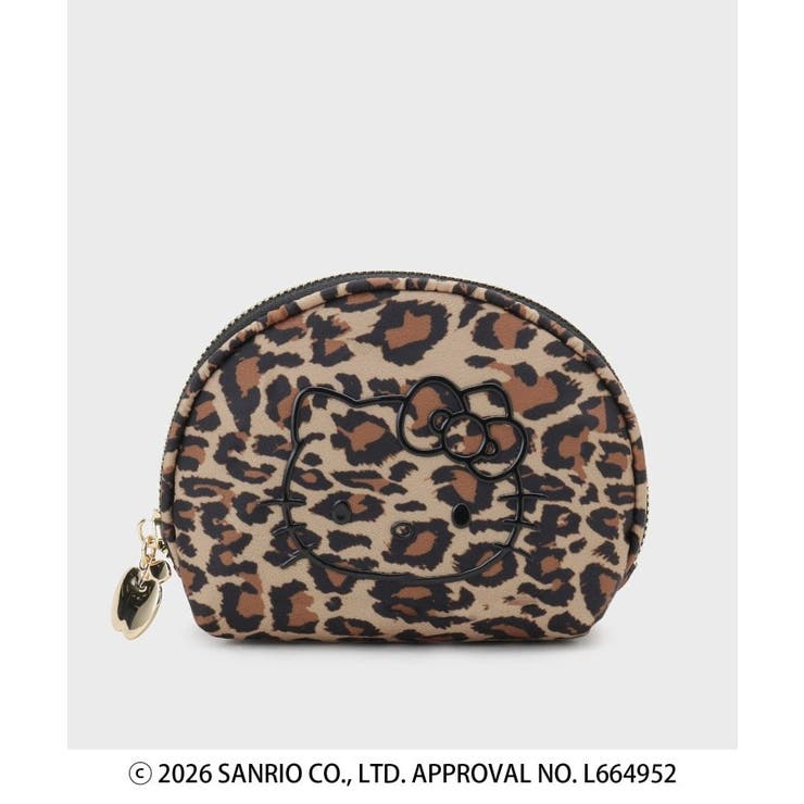 ブラウン(143) | ◆【ハローキティ】立体フェイスプリントシェルポーチ | OPAQUE.CLIP