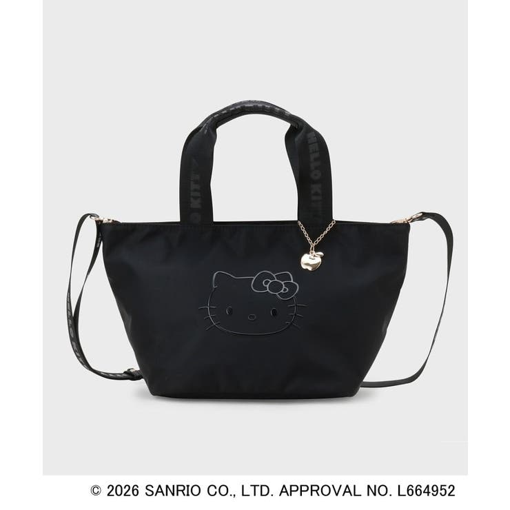 ブラック(019) | ◆【ハローキティ】2WAY立体フェイスプリントミドルバッグ | OPAQUE.CLIP
