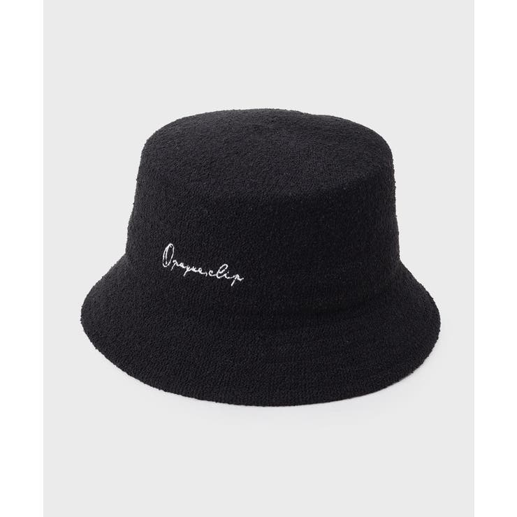 ブラック(019) | 刺繍入りパイル調バケットハット | OPAQUE.CLIP