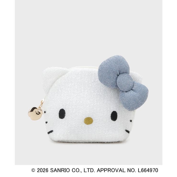 オフホワイト(003) | ◆【ハローキティ】キラふわフェイス型シェルポーチ | OPAQUE.CLIP