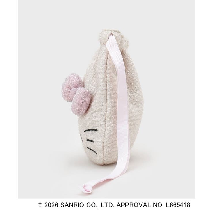 ◆【ハローキティ】キラふわフェイス巾着ポーチ | OPAQUE.CLIP | 詳細画像3 