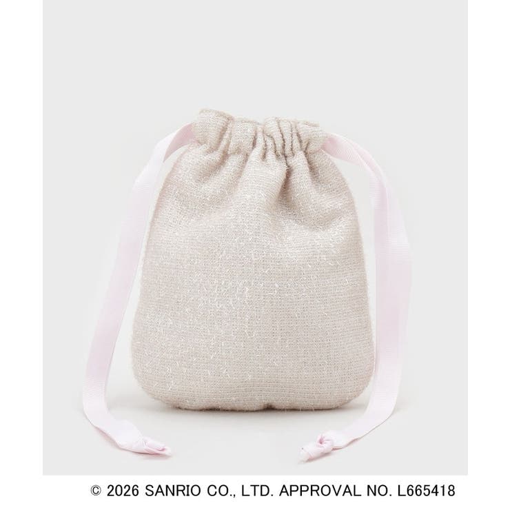 ◆【ハローキティ】キラふわフェイス巾着ポーチ | OPAQUE.CLIP | 詳細画像4 