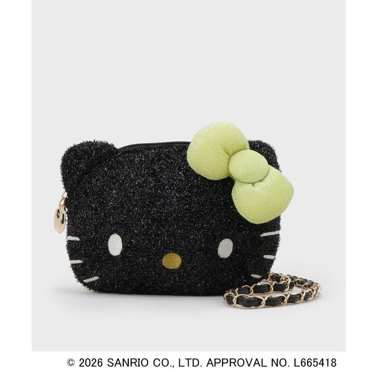 ブラック(019) | ◆【ハローキティ】フェイス型2WAYキラふわミニショルダーバッグ | OPAQUE.CLIP