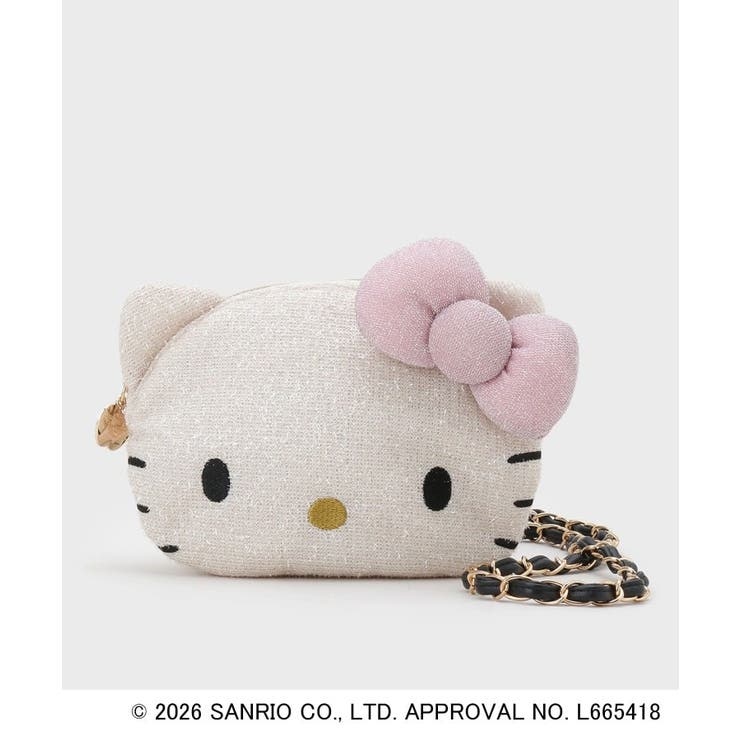 ベージュ(052) | ◆【ハローキティ】フェイス型2WAYキラふわミニショルダーバッグ | OPAQUE.CLIP