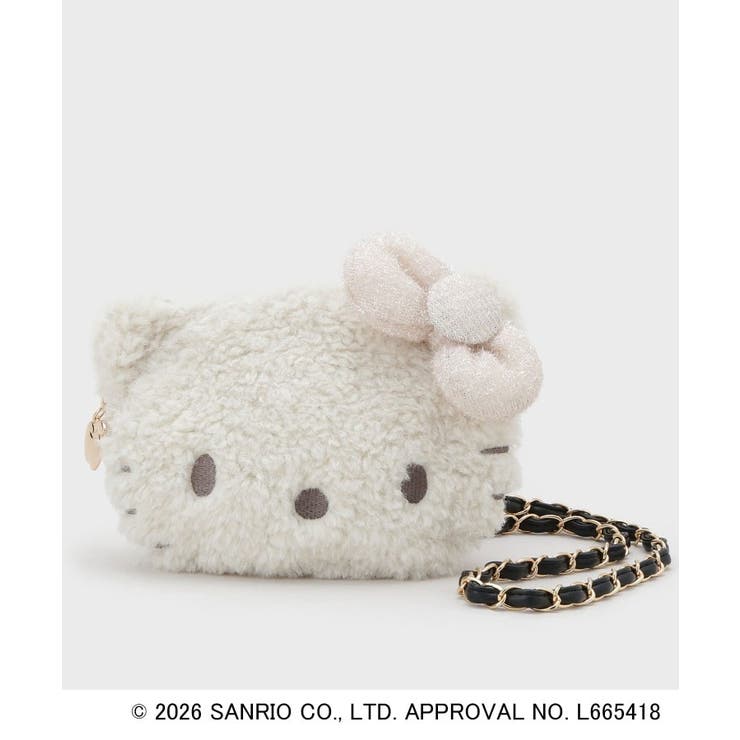 アイボリー(104) | ◆【ハローキティ】フェイス型2WAYキラふわミニショルダーバッグ | OPAQUE.CLIP