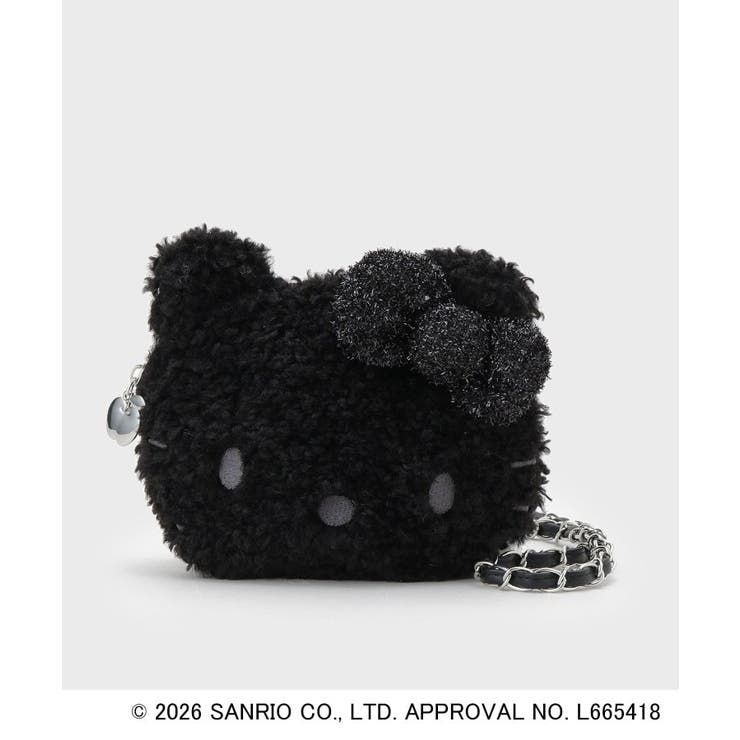ブラック(819) | ◆【ハローキティ】フェイス型2WAYキラふわミニショルダーバッグ | OPAQUE.CLIP