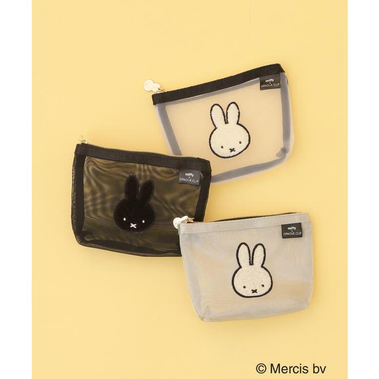 ◆【miffy】さがら刺繍チュールメッシュポーチ | OPAQUE.CLIP | 詳細画像1 