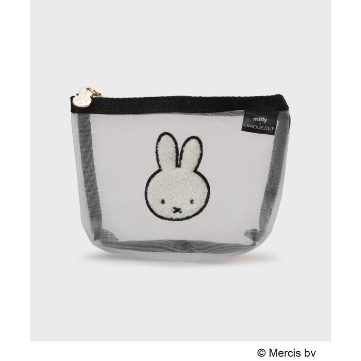 オフホワイト(003) | ◆【miffy】さがら刺繍チュールメッシュポーチ | OPAQUE.CLIP