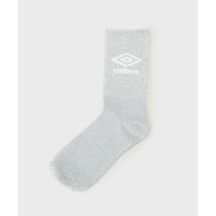 シルバー(006) | ◆【umbro／アンブロ】ロゴ入りラメソックス | OPAQUE.CLIP