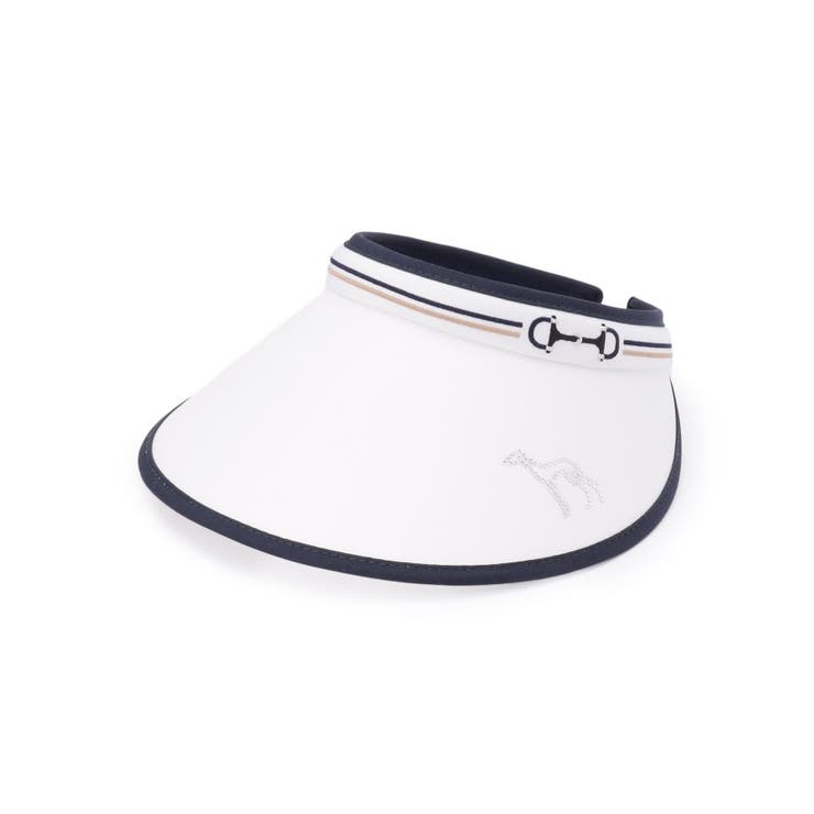 ホワイト(001) | ビット柄クリップバイザー | adabat