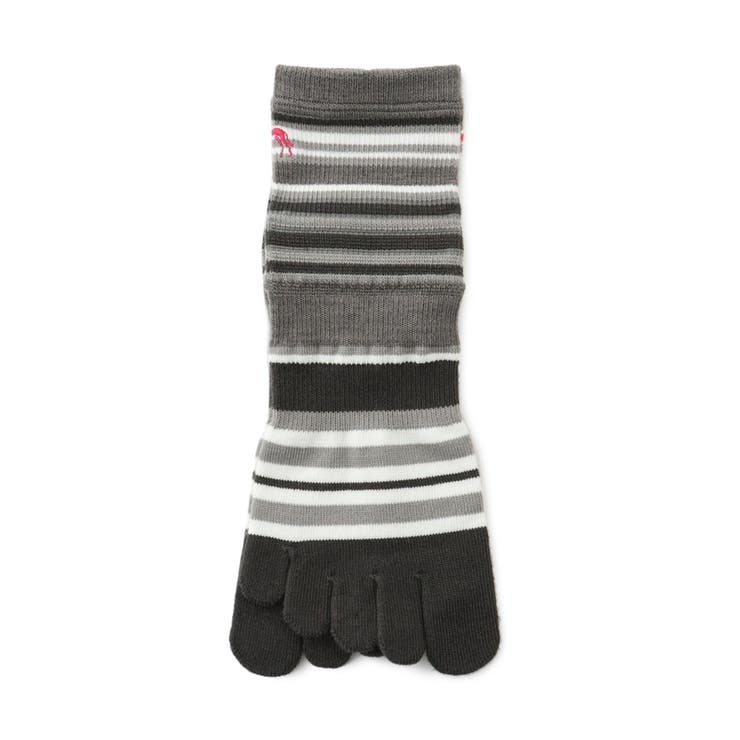 グレー(312) | 5本指ボーダーウォームソックス | adabat
