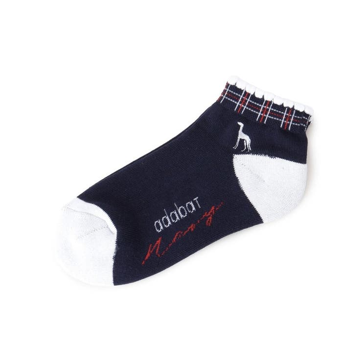 ネイビー(094) | 【ADABAT NAVY】格子柄ショートソックス | adabat
