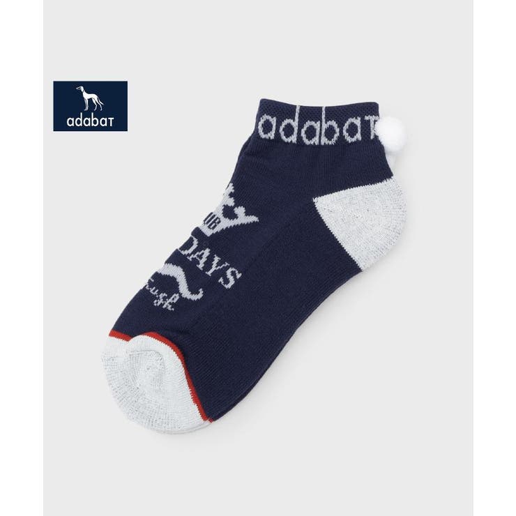 ネイビー(094) | 【新レーベル ADABAT NAVY】ボンボンベリーショートソックス | adabat