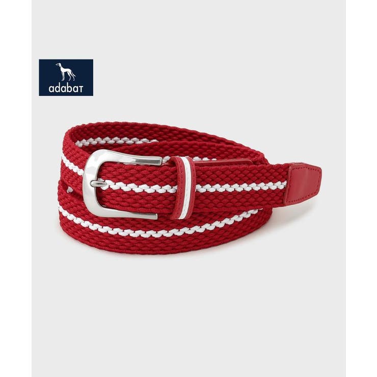 レッド(062) | 【新レーベル ADABAT NAVY】ラインメッシュベルト | adabat