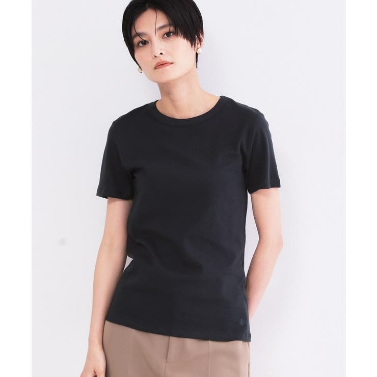 ネイビー(094) | 【PETIT BATEAU／プチバトー】クルーネック半袖Tシャツ | OPAQUE.CLIP