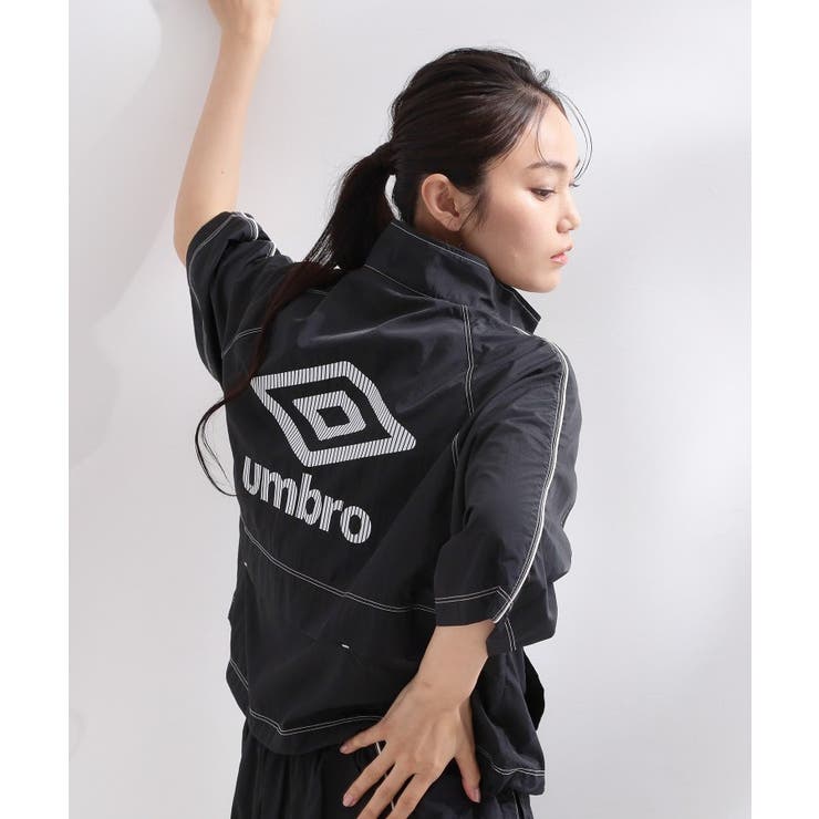 ブラック(019) | ◆【umbro／アンブロ】シアーナイロン5分袖ZIPアップブルゾン | OPAQUE.CLIP