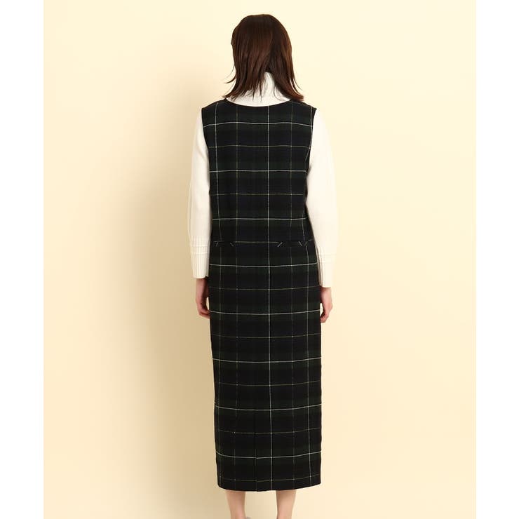 【CLASSY.12月号掲載】チェックジャンパースカート＜洗える＞