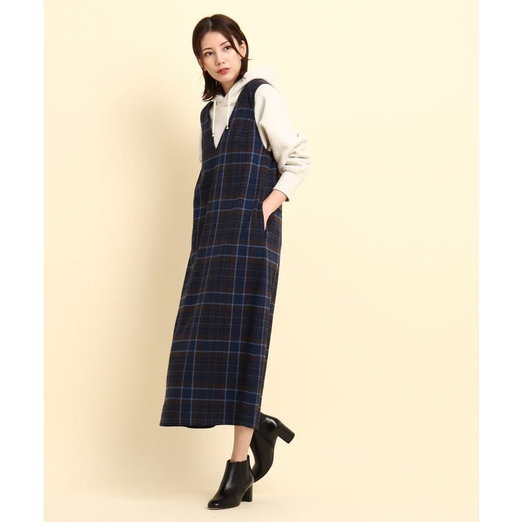 【CLASSY.12月号掲載】チェックジャンパースカート＜洗える＞