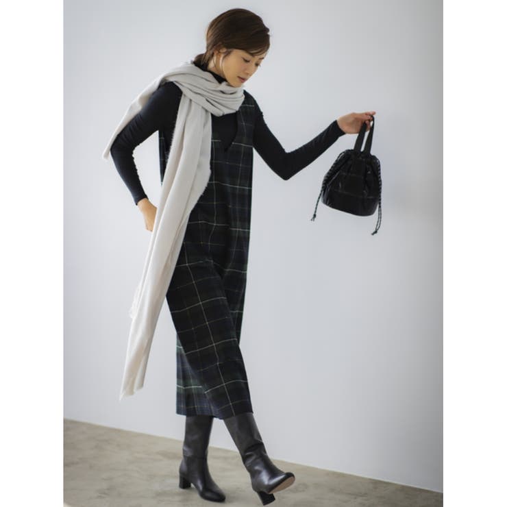 【CLASSY.12月号掲載】チェックジャンパースカート＜洗える＞
