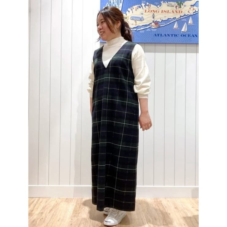 【CLASSY.12月号掲載】チェックジャンパースカート＜洗える＞