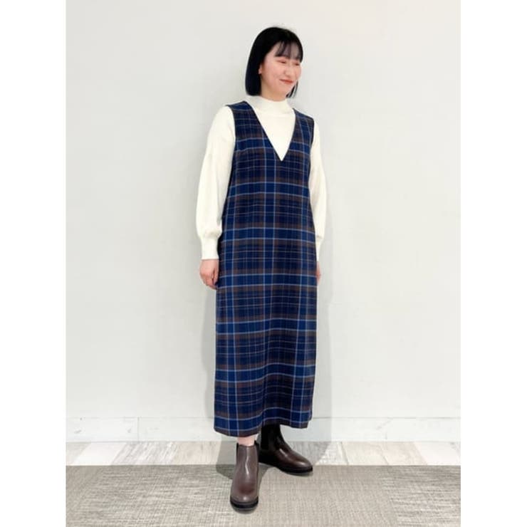 【CLASSY.12月号掲載】チェックジャンパースカート＜洗える＞