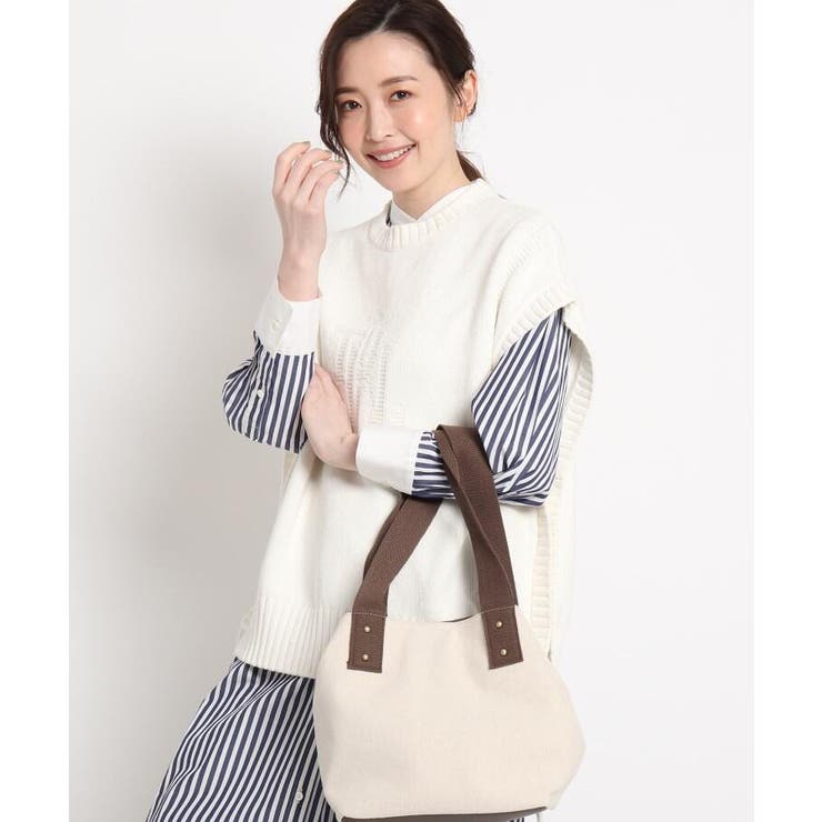 S M 洗える アンカーマークニットベスト