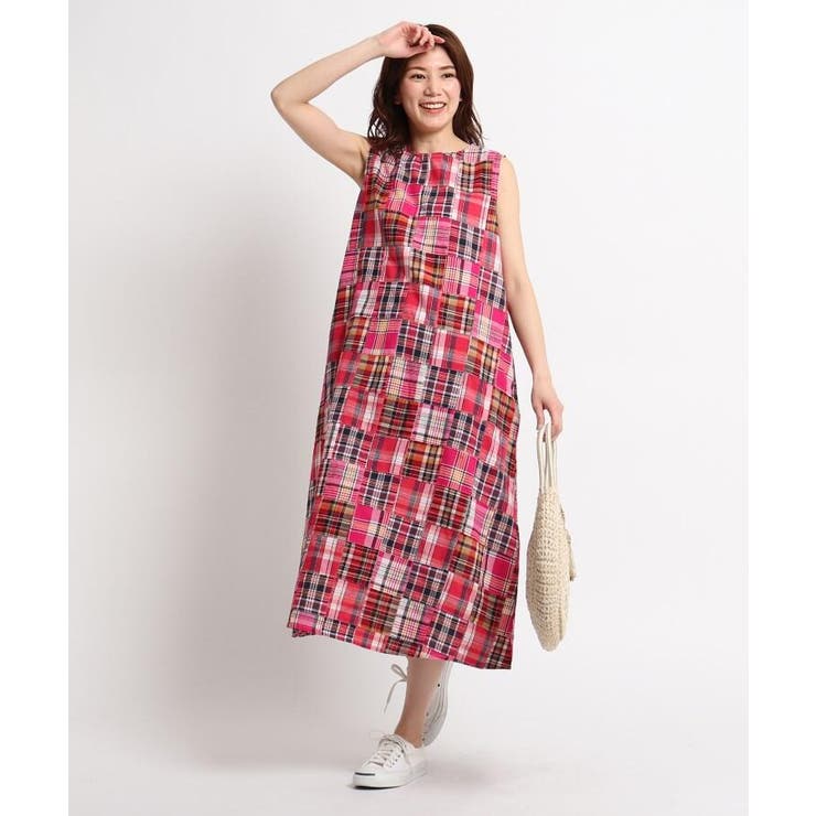 S M インド製 パッチワークマドラスワンピース 品番 Wrdw012 Dessin デッサン のレディースファッション通販 Shoplist ショップリスト