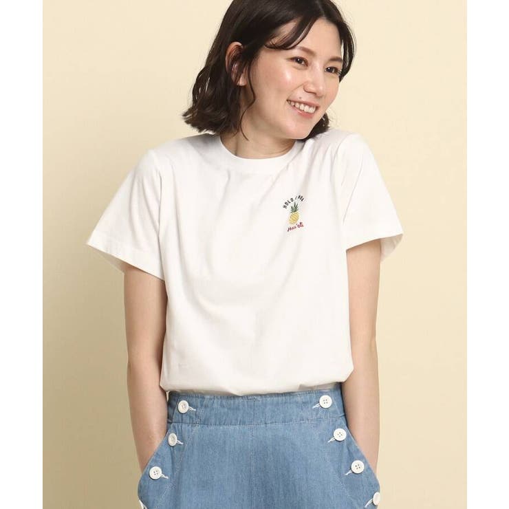 オーガニックコットン刺繍tシャツ 品番 Wrdw Dessin デッサン のレディース ファッション通販 毎日送料無料 Shoplist ショップリスト