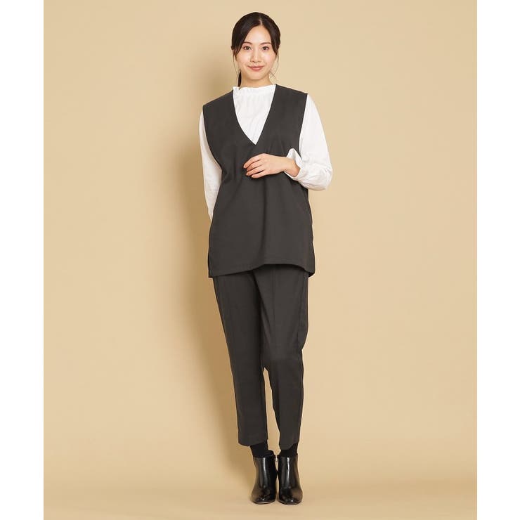 ウエストゴム】テーパードパンツ（XS～L）[品番：WRDW0182593]｜Dessin  