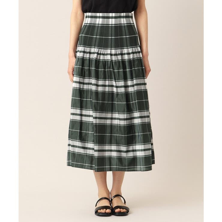 【ウエストゴム・洗える】リバーシブルシャーリングスカート | Dessin | 詳細画像14 