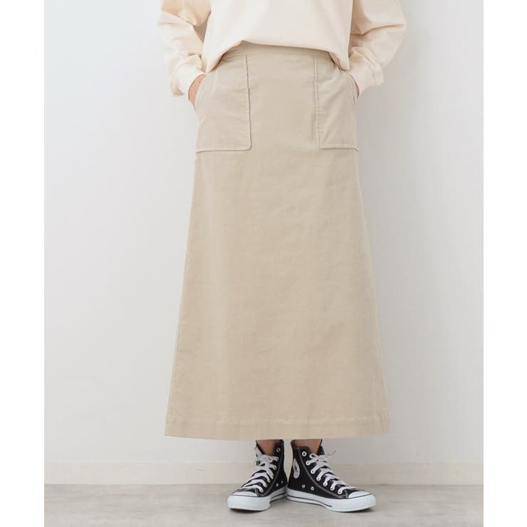 コーデュロイロングタイトスカート（XS～L）[品番：WRDW0205319