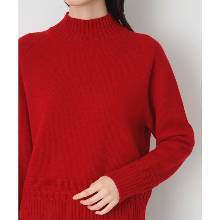 洗える】ハイネッククロップドニット（XS～L）[品番
