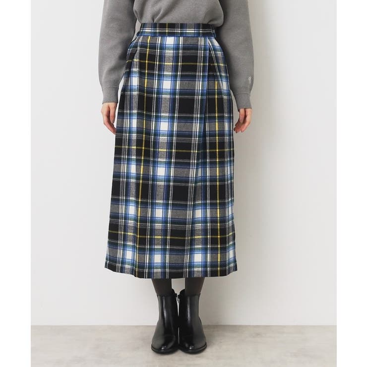 【洗える】起毛チェックタックスカート（XS～L） | Dessin | 詳細画像13 