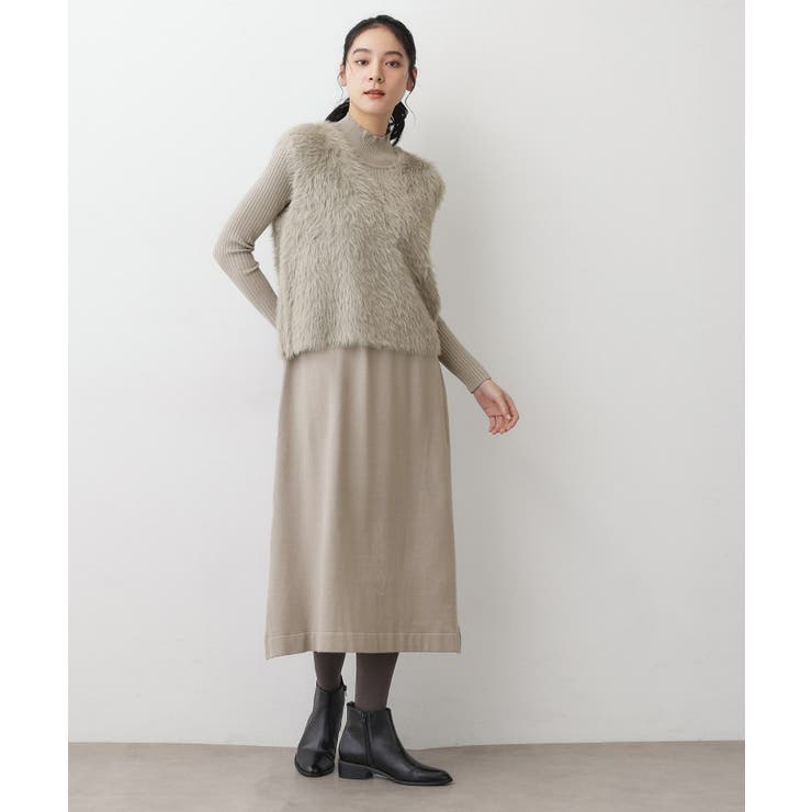 【2点セット・洗える】シャギーベストニットワンピース | Dessin | 詳細画像15 