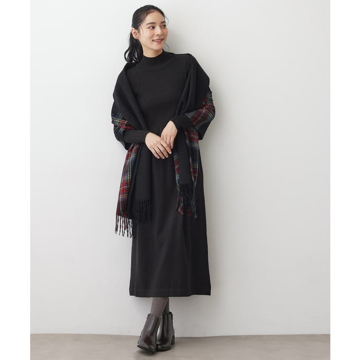 【2点セット・洗える】シャギーベストニットワンピース | Dessin | 詳細画像5 