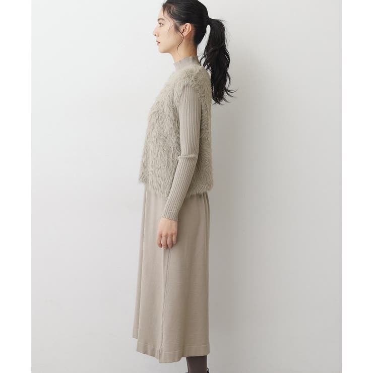 【2点セット・洗える】シャギーベストニットワンピース | Dessin | 詳細画像20 