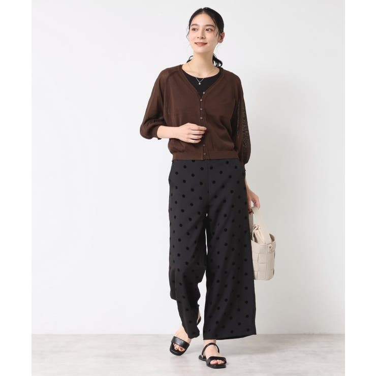 【洗える】フロッキードットパンツ | Dessin | 詳細画像3 