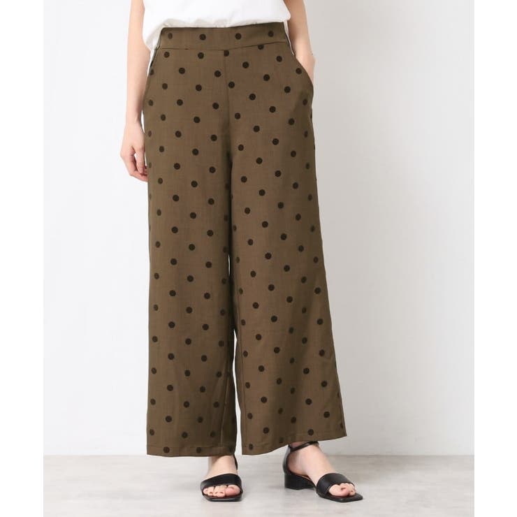 【洗える】フロッキードットパンツ | Dessin | 詳細画像6 