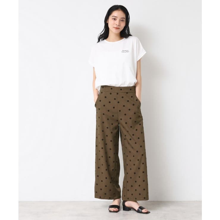 【洗える】フロッキードットパンツ | Dessin | 詳細画像7 
