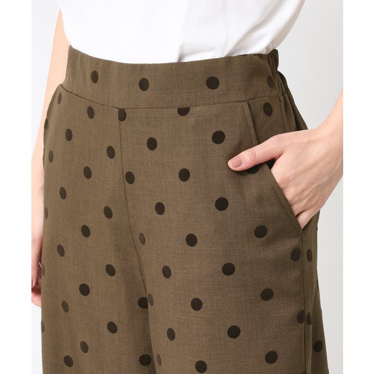 【洗える】フロッキードットパンツ | Dessin | 詳細画像14 