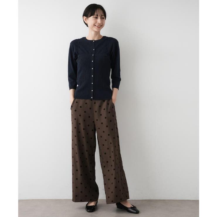 【洗える】フロッキードットパンツ | Dessin | 詳細画像9 