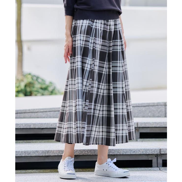 【ウエストゴム/洗える】映えチェック柄スカート（XS~L） | Dessin | 詳細画像15 