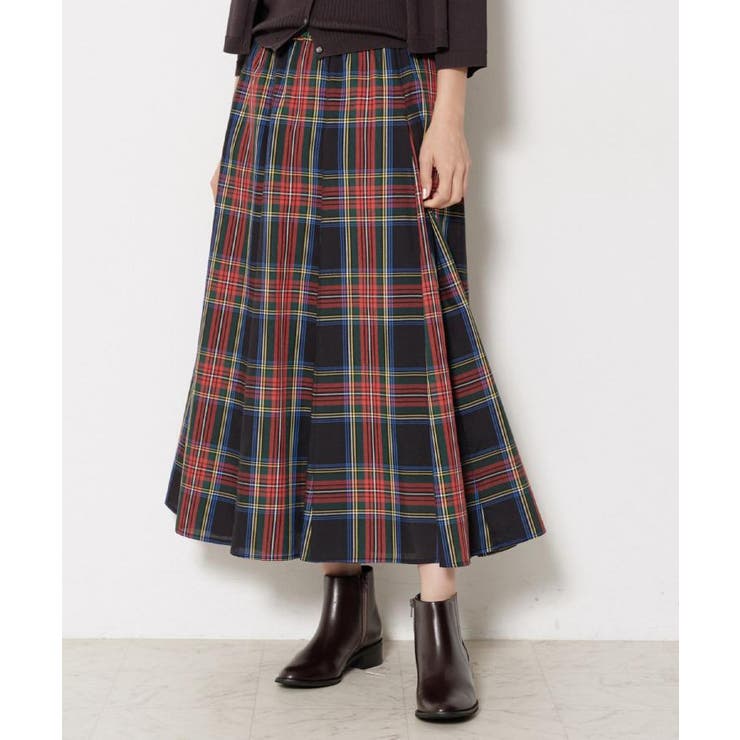 【ウエストゴム/洗える】映えチェック柄スカート（XS~L） | Dessin | 詳細画像5 