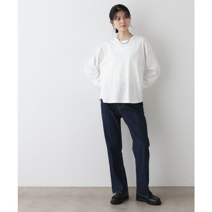 【洗える】メッセージロゴロングスリーブTシャツ | Dessin | 詳細画像3 