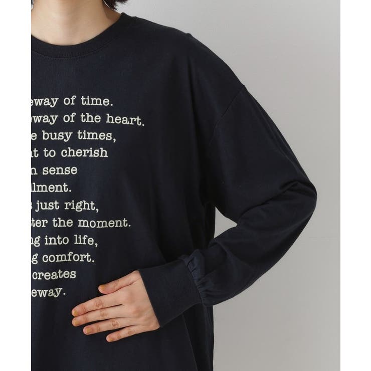 【洗える】メッセージロゴロングスリーブTシャツ | Dessin | 詳細画像17 