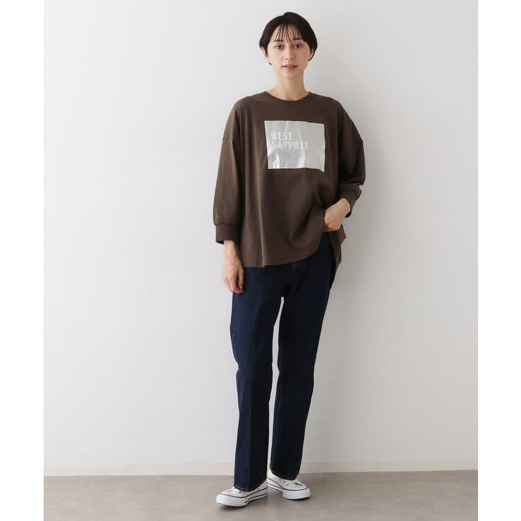 【洗える】箔プリントロングTシャツ | Dessin | 詳細画像7 