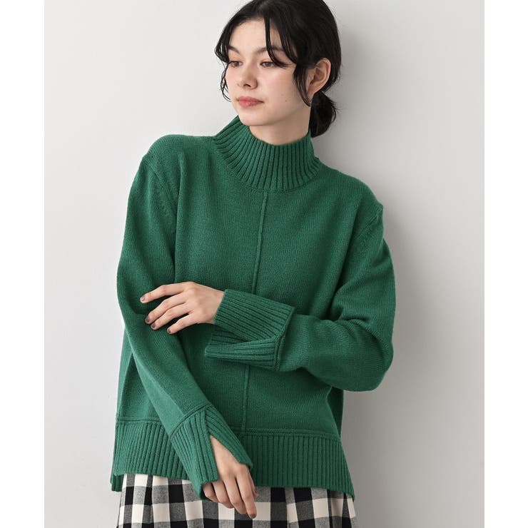 【洗える】センタータックラインハイネックニット | Dessin | 詳細画像1 