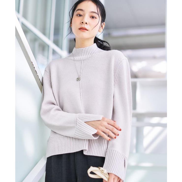 【洗える】センタータックラインハイネックニット | Dessin | 詳細画像5 